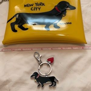 Marc Tetro dachshund zip pouch and key ring.